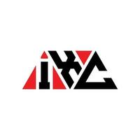 ixc driehoek letter logo ontwerp met driehoekige vorm. ixc driehoek logo ontwerp monogram. ixc driehoek vector logo sjabloon met rode kleur. ixc driehoekig logo eenvoudig, elegant en luxueus logo. ixc