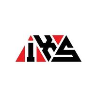 ixs driehoek letter logo ontwerp met driehoekige vorm. ixs driehoek logo ontwerp monogram. ixs driehoek vector logo sjabloon met rode kleur. ixs driehoekig logo eenvoudig, elegant en luxueus logo. ixs