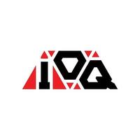 ioq driehoek brief logo ontwerp met driehoekige vorm. ioq driehoek logo ontwerp monogram. ioq driehoek vector logo sjabloon met rode kleur. ioq driehoekig logo eenvoudig, elegant en luxueus logo. ioq