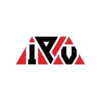 ipv driehoek brief logo ontwerp met driehoekige vorm. ipv driehoek logo ontwerp monogram. ipv driehoek vector logo sjabloon met rode kleur. ipv driehoekig logo eenvoudig, elegant en luxueus logo. ipv