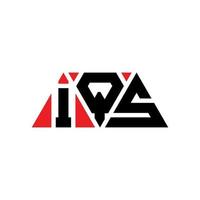 iqs driehoek brief logo ontwerp met driehoekige vorm. iqs driehoek logo ontwerp monogram. iqs driehoek vector logo sjabloon met rode kleur. iqs driehoekig logo eenvoudig, elegant en luxueus logo. iqs