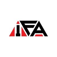 ifa driehoek letter logo ontwerp met driehoekige vorm. ifa driehoek logo ontwerp monogram. ifa driehoek vector logo sjabloon met rode kleur. ifa driehoekig logo eenvoudig, elegant en luxueus logo. als een