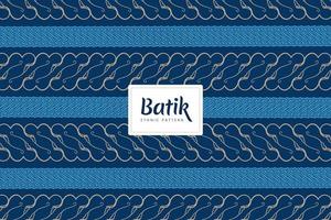 batik Indonesische parang traditionele bloemenpatronen vector blauw