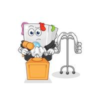 wasmachine vector cartoon