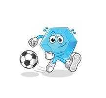 blauwe diamant mascotte vector