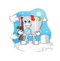 wasmachine cartoon mascotte vector