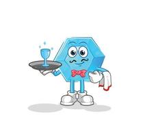 blauwe diamant mascotte vector