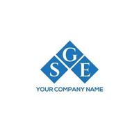 sg brief logo ontwerp op witte achtergrond. sge creatieve initialen brief logo concept. sge-briefontwerp. vector