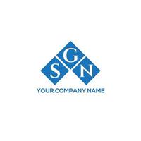 sgn brief logo ontwerp op witte achtergrond. sgn creatieve initialen brief logo concept. sgn-briefontwerp. vector