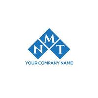 NMT brief logo ontwerp op witte achtergrond. NMT creatieve initialen brief logo concept. NMT-letterontwerp. vector