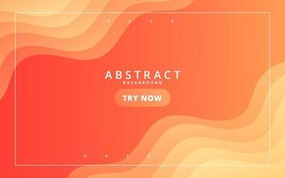 abstracte achtergrond, oranje verloop, met helder golfeffect vector