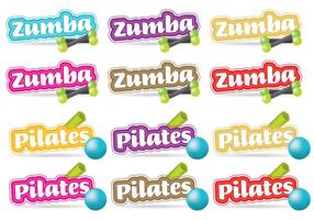 Zumba En Pilates Titels vector