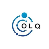 olq brief technologie logo ontwerp op witte achtergrond. olq creatieve initialen letter it logo concept. olq brief ontwerp. vector