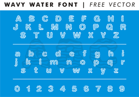 Wavy Water Font Gratis Vector