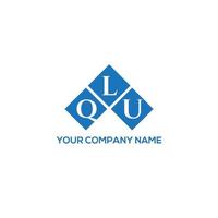 Qlu brief logo ontwerp op witte achtergrond. qlu creatieve initialen brief logo concept. qlu-briefontwerp. vector