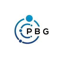 pbg brief technologie logo ontwerp op witte achtergrond. pbg creatieve initialen letter it logo concept. pbg brief ontwerp. vector