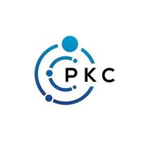 PKC brief technologie logo ontwerp op witte achtergrond. pkc creatieve initialen letter it logo concept. pkc brief ontwerp. vector