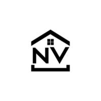 NV brief logo ontwerp op witte achtergrond. nv creatieve initialen brief logo concept. nv brief ontwerp. vector