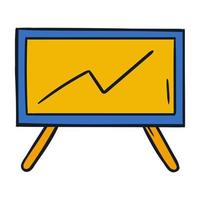 whiteboard-pictogramelement met handgetekende stijl vector