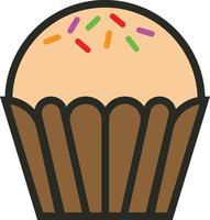 muffin cartoon gekleurde vector icon