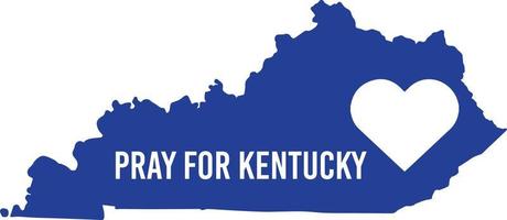 bid voor Kentucky-kaart en liefdeshartsymbool. centrale appalachia overstromingen vector