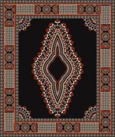 etnische Afrikaanse dashiki traditionele rood-gouden kleuren bloemenpatroon op zwarte achtergrond. tribale kunst shirts mode. nek borduurwerk ornamenten. vector