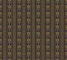 etnische borduurwerk vintage gouden kleur geometrische strepen naadloze patroon op zwarte achtergrond. oppervlaktepatroon ontwerp. gebruik voor stof, textiel, interieurdecoratie-elementen, stoffering, verpakking. vector