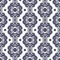 abstracte bloemenvorm vintage blauwe kleur naadloze patroon achtergrond. gebruik voor stof, textiel, interieurdecoratie-elementen, stoffering, verpakking. vector