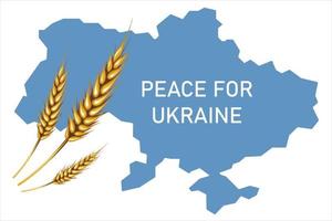vrede voor oekraïne, stop oorlog in oekraïne concept, oekraïense vlag vector