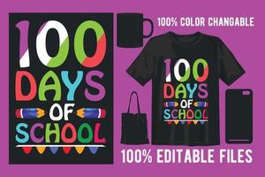 terug naar school kleurrijke t-shirtontwerp vector