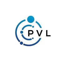 pvl brief technologie logo ontwerp op witte achtergrond. pvl creatieve initialen letter it logo concept. pvl brief ontwerp. vector