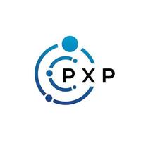 pxp brief technologie logo ontwerp op witte achtergrond. pxp creatieve initialen letter it logo concept. pxp brief ontwerp. vector