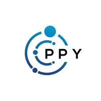 ppy brief technologie logo ontwerp op witte achtergrond. ppy creatieve initialen letter it logo concept. py-briefontwerp. vector