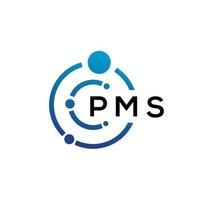 pms brief technologie logo ontwerp op witte achtergrond. pms creatieve initialen letter it logo concept. pms-briefontwerp. vector