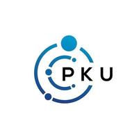 pku brief technologie logo ontwerp op witte achtergrond. pku creatieve initialen letter it logo concept. pku brief ontwerp. vector