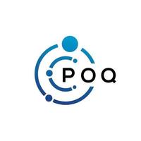 poq brief technologie logo ontwerp op witte achtergrond. poq creatieve initialen letter it logo concept. poq brief ontwerp. vector