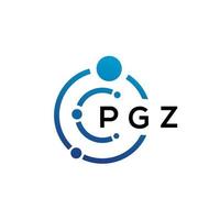 pgz brief technologie logo ontwerp op witte achtergrond. pgz creatieve initialen letter it logo concept. pgz brief ontwerp. vector