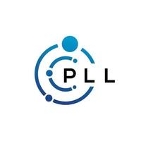 pll brief technologie logo ontwerp op witte achtergrond. pll creatieve initialen letter it logo concept. pll brief ontwerp. vector