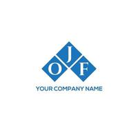 jof creatieve initialen brief logo concept. jof brief design.jof brief logo ontwerp op witte achtergrond. jof creatieve initialen brief logo concept. jof brief ontwerp. vector