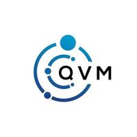 QVM brief technologie logo ontwerp op witte achtergrond. qvm creatieve initialen letter it logo concept. qvm brief ontwerp. vector