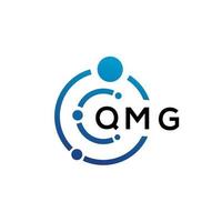 Qmg brief technologie logo ontwerp op witte achtergrond. qmg creatieve initialen letter it logo concept. qmg-briefontwerp. vector