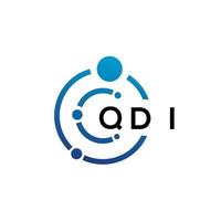 QDI brief technologie logo ontwerp op witte achtergrond. qdi creatieve initialen letter it logo concept. qdi-briefontwerp. vector