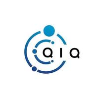 Qiq brief technologie logo ontwerp op witte achtergrond. qiq creatieve initialen letter it logo concept. qiq brief ontwerp. vector