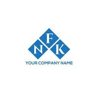 Nfk brief logo ontwerp op witte achtergrond. nfk creatieve initialen brief logo concept. nfk-briefontwerp. vector
