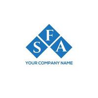 SFA brief logo ontwerp op witte achtergrond. sfa creatieve initialen brief logo concept. sfa-briefontwerp. vector