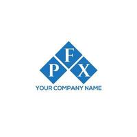 pfx brief logo ontwerp op witte achtergrond. pfx creatieve initialen brief logo concept. pfx-briefontwerp. vector