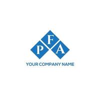 pfa brief logo ontwerp op witte achtergrond. pfa creatieve initialen brief logo concept. pfa brief ontwerp. vector