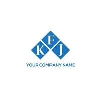 kfj brief logo ontwerp op witte achtergrond. kfj creatieve initialen brief logo concept. kfj brief ontwerp. vector