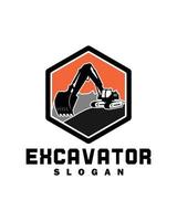 graafmachine logo sjabloon, zwaar materieel voor bouwlogo vector