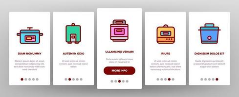 slowcooker elementen collectie vector onboarding